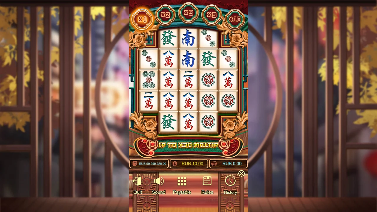 Wild-symbol på brettet i Mahjong Fortune