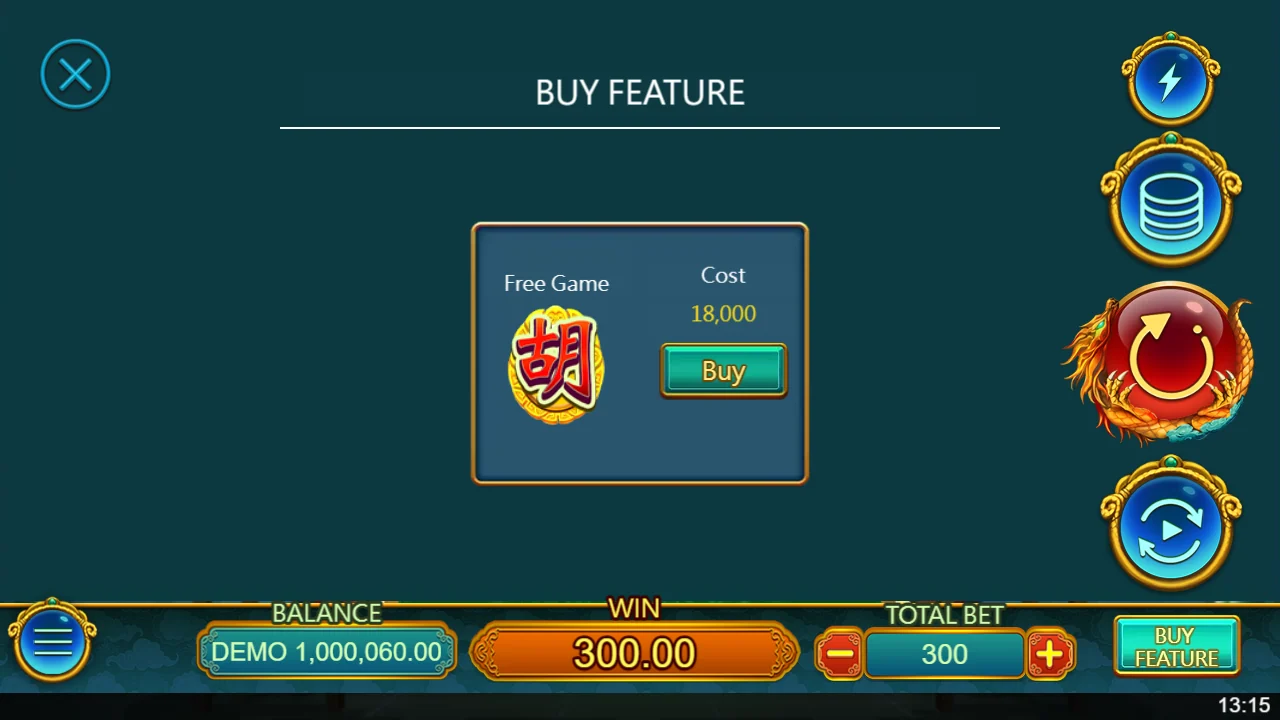 Kjøpsdialogen Buy Feature i Mahjong Win
