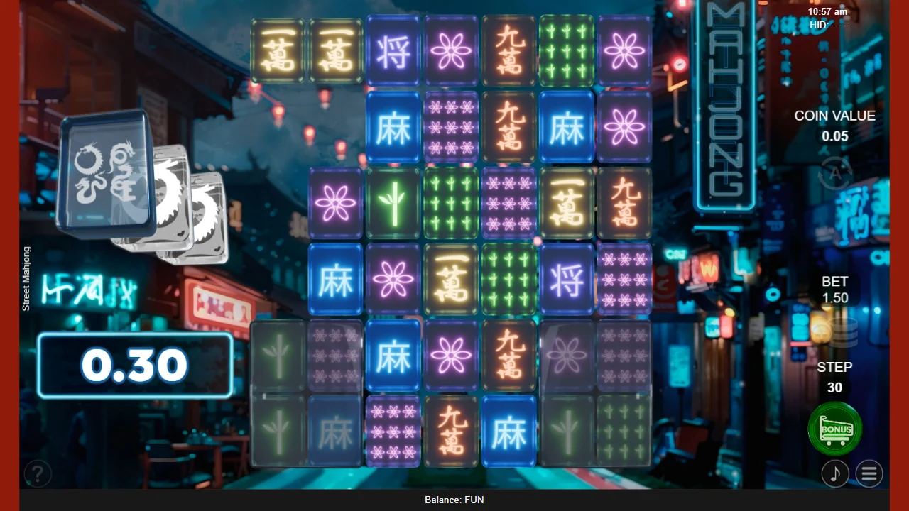 Grunnspillet i Street Mahjong