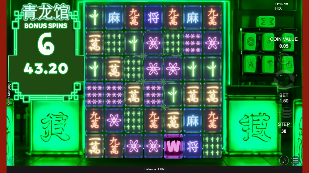 Bonusrunden Green Dragon House i Street Mahjong