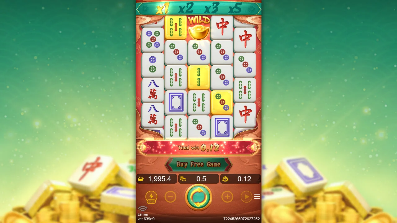 Wild-symbol i vinnende kombinasjon i Mahjong Self-Drawn Win 2