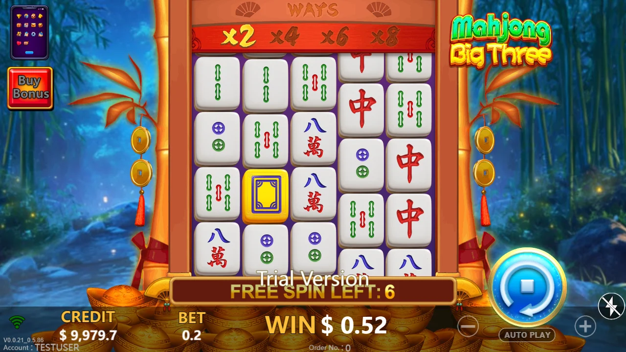 Frispillrunden i gang i Mahjong Big Three med seks runder igjen