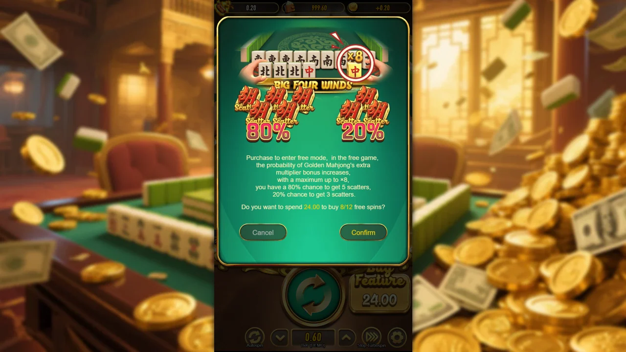 Kjøpsdialogen Big Four Winds i Mahjong Deluxe Hand