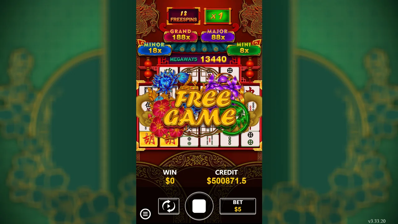 Free Game utløses i JP Mahjong 2